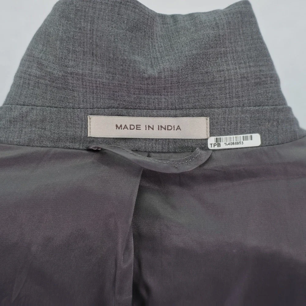 Joseph Abboud Wool Blazer Gray Plaid‎ 2 Button 42S